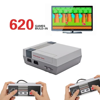 

Mini TV Game Console 8 Bit Retro Video Game Console Built-In 620 Games with Dual Controllers Handheld Game Player