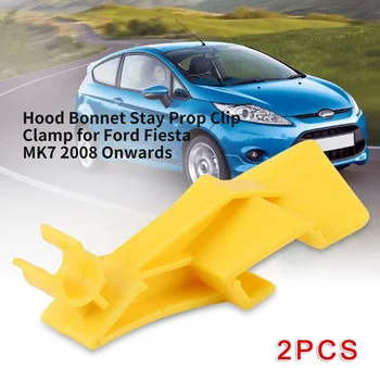 

Car Retainer Clamp Yellow Accessories For Ford Fiesta MK7 2008-2014 ABS 2PCS