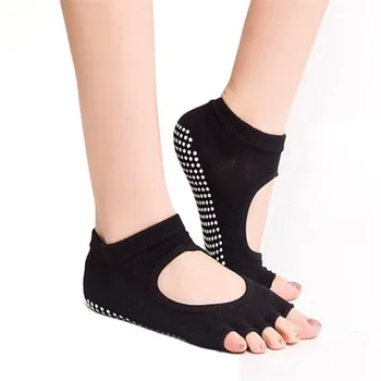 

Women Anti Slip Two Toe Sport Cotton Pilates Sock Casual Anti-Slip Fitness Socks Summer Elastic Workout Slippers Socks