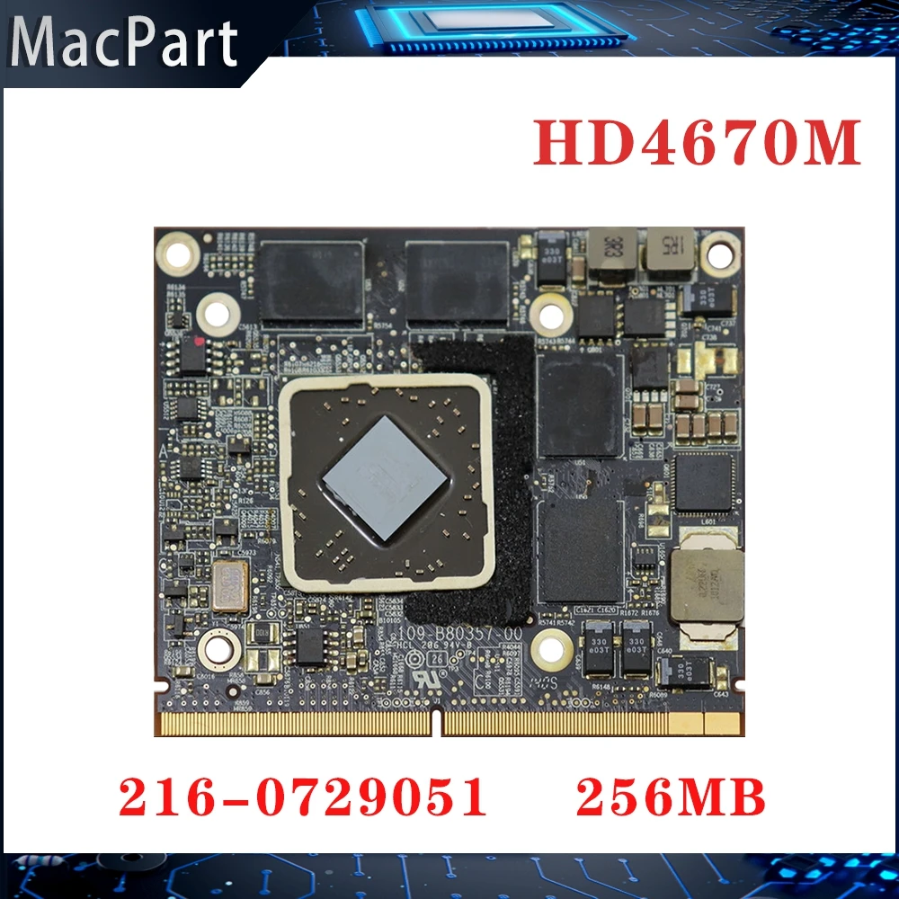 

Original Radeon HD4670 HD4670M 256MB For Apple iMac 21" 27" A1311 A1312 Video Graphics Card 2010 2009 109-B80357-0 100% Test OK