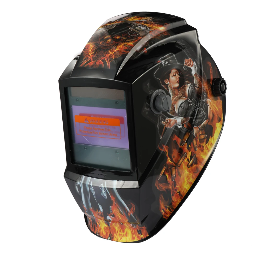 

Hot Solar Energy Automatic Dimming Welding Mask TIG Spot Welding Helmet with Large Window and 4 Sensors External Adjustment