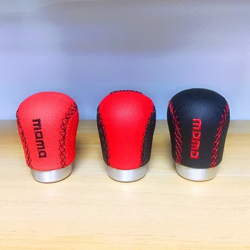 

PU Leather Car Manual Gear Shift Knob Stick Shifter Head AT MT Fit For momo BMW Ford Passat Honda Audi