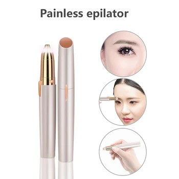 

Women's Electric Eyebrow Hair Trimmer Pain-Free Epilator Remover Brow Shaver Epilator Maquiagem Profissional Completa Trimmer