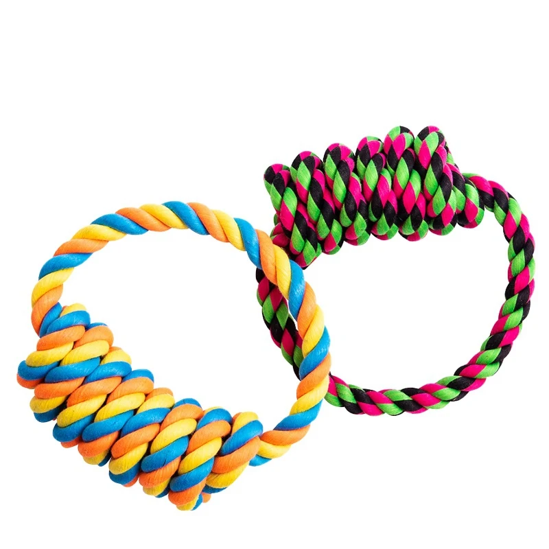 

New Arrival Pet Chew Toy Colorful Molar Cotton Rope Molar Stick For Dogs Interactive Training Tool