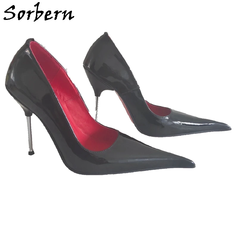 

Sorbern Custom 10cm 12cm 14cm 16cm Women Pump High Heel Stilettos Shoes Night Club Footwear Red Insole Shoes Ladies Custom