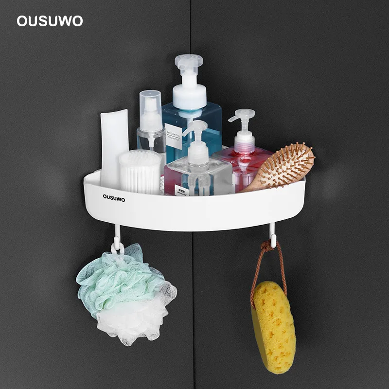 Bathroom Accessories Wall-mounted Drainage Shelf Plastic Triangle Storage Wall Mounted for | Дом и сад