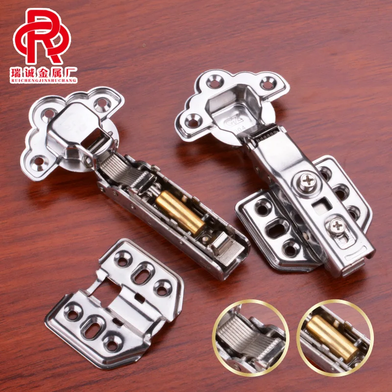 

Stainless Steel Plum Hinge Buffer Hydraulic Damping Butterfly Feet 3-hole Hinge Building Materials