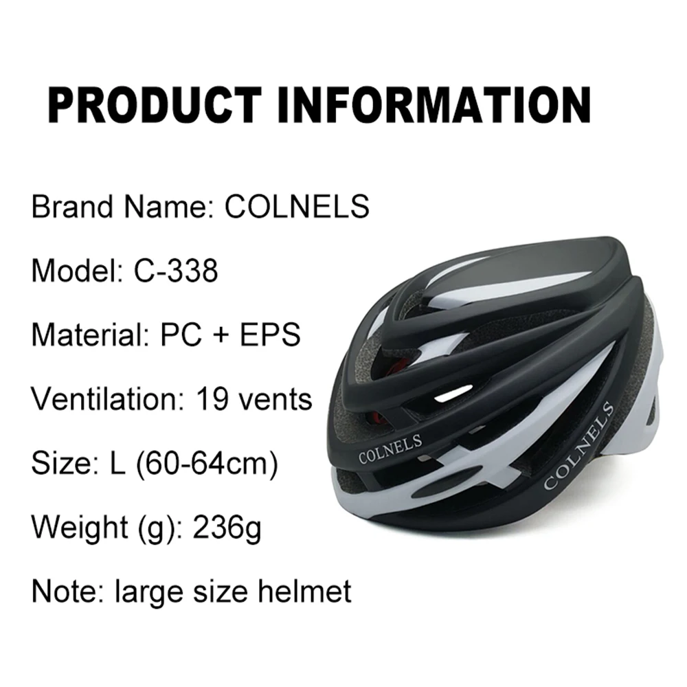 Велосипедный шлем COLNELS 2020 Сверхлегкий EPS + PC MTB дорожный велосипедный цельная
