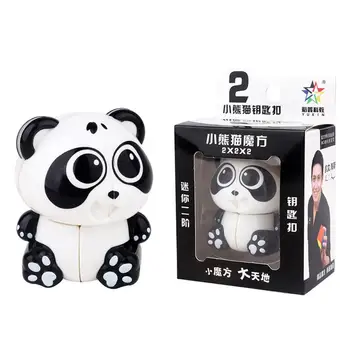 

Yiwa Littile Panda Pocket Cube Novel Key Ring Magic Cube Toy Pocket cube ABS Panda pocket cube