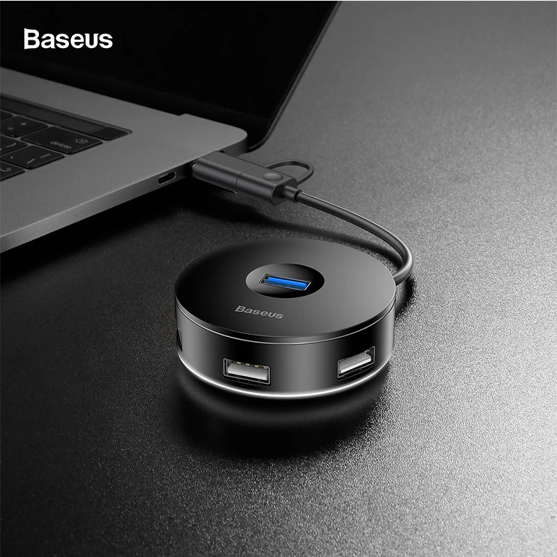 Baseus usb-хаб C концентратор для нескольких USB 3,0 для MacBook Pro huawei mate адаптер док-станция высокоскоростной Тип C концентратор USB 2,0 разветвитель расширитель