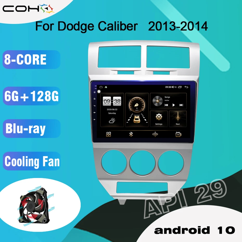 Автомобильный мультимедийный вентилятор COHO для Dodge Caliber 2013 2014 Android 10 0