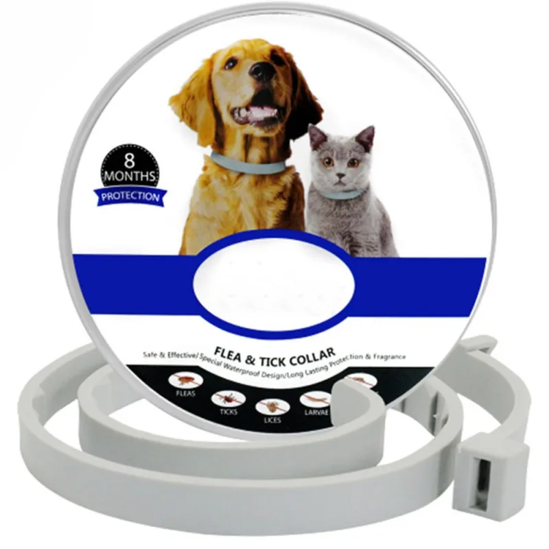 

Safe Tick Flea Anti Insect Mosquitoes Dog Collar Waterproof Long Lasting 8 Months Protection Pup Cat Pet Collars