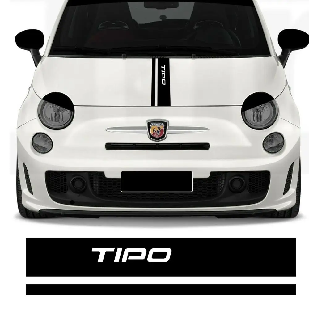 Для Fiat Punto 500 Panda Abarth Point Tipo Bonnet Stripe графическая наклейка значок ливери