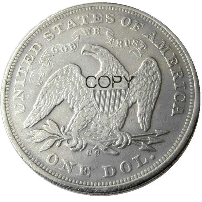 1873CC сидящий Liberty Dollar посеребренные копии монет