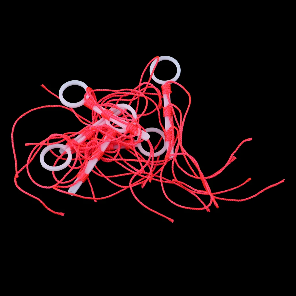 6 Pcs Slip Knot Looper Bobber Stops Durable Red Braided String Knots Outdoor Fishing Accessories Tackle Tools for Rock Fishing 6 Pcs Slip Knot Looper Bobber Stops Durable Red Braided String Knots Outdoor Fishing Accessories Tackle Tools for Rock Fishing