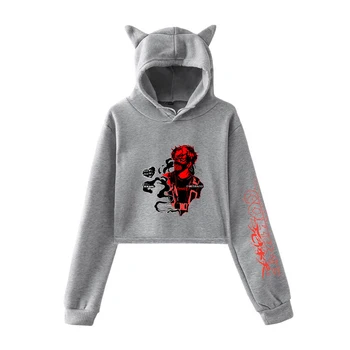 Corpse Hoodies Sweatshirts for Girls Cat Ear Crop 2