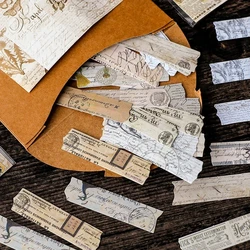 Autocollants séries traces de mémoire, étiquette Scrapbooking, Vintage, Animal mignon, esthétique, pour Journal intime, original, DIY bricolage, 50 pièces/sachet 