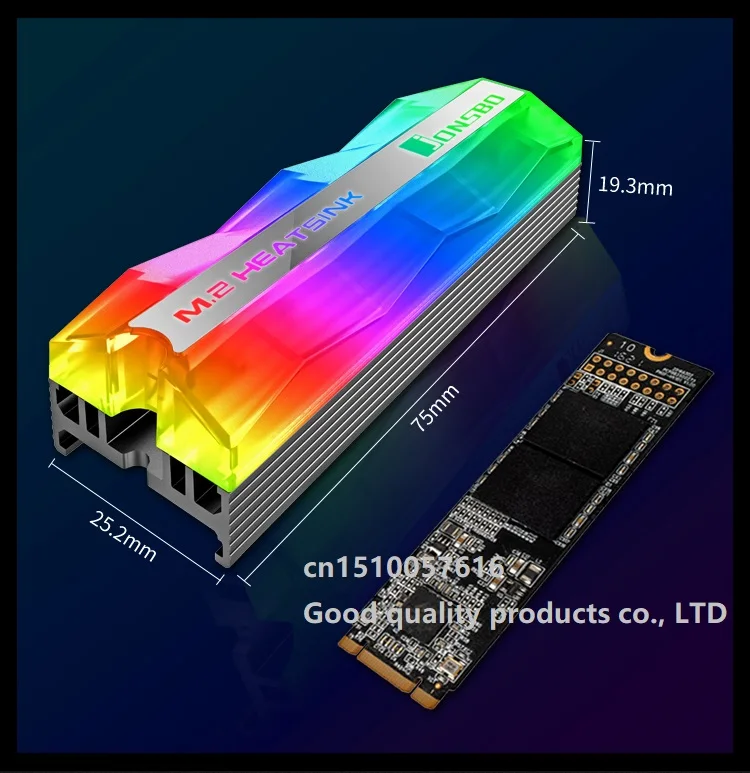 JONSBO M.2-2 кулер для жесткого диска 5V Symphony Edition поддерживает материнскую плату 5V ARGB светильник синхронизация эффектов