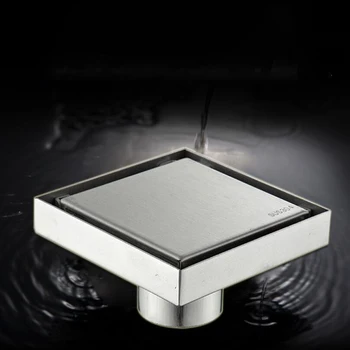 

New 100% Stainless Steel Shower Drain Bathroom Floor Drain Tile Insert Square Anti-odor Floor Waste Grates