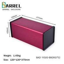 275*120*120 мм алюминиевый корпус для инструментов DIY электронный проект печатной платы переключатель управления распределительный счетчик чехол