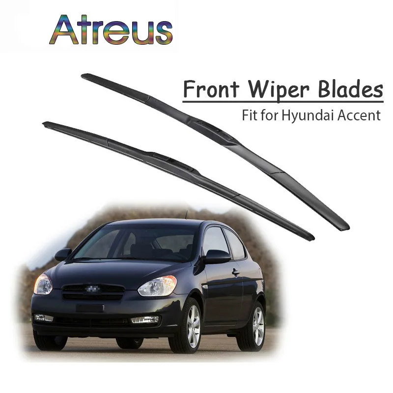 Atreus 2pcs High Quality Long Life Rubber Front Wiper Blades For