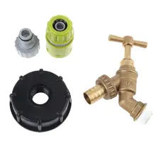 IBC адаптер бака IBC Tote бак дренажный адаптер S60X6 в латунный садовый кран с 1/" шланг фитинг мазута вода M2EF