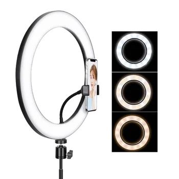 

12/10/6 Inch LED Ring Live Light Selfie Lamp With Tripod Stand USB Plug For YouTube Tik Tok Live Photo Photography Studio Light
