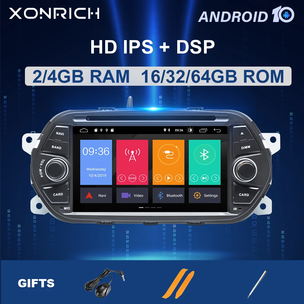 IPS DSP 4GB 64G 1Din Android 10 Car Radio DVD For Fiat Tipo Aegea Egea 2015 2016 2017 Multimedia player GPS Stereo Navihead unit |