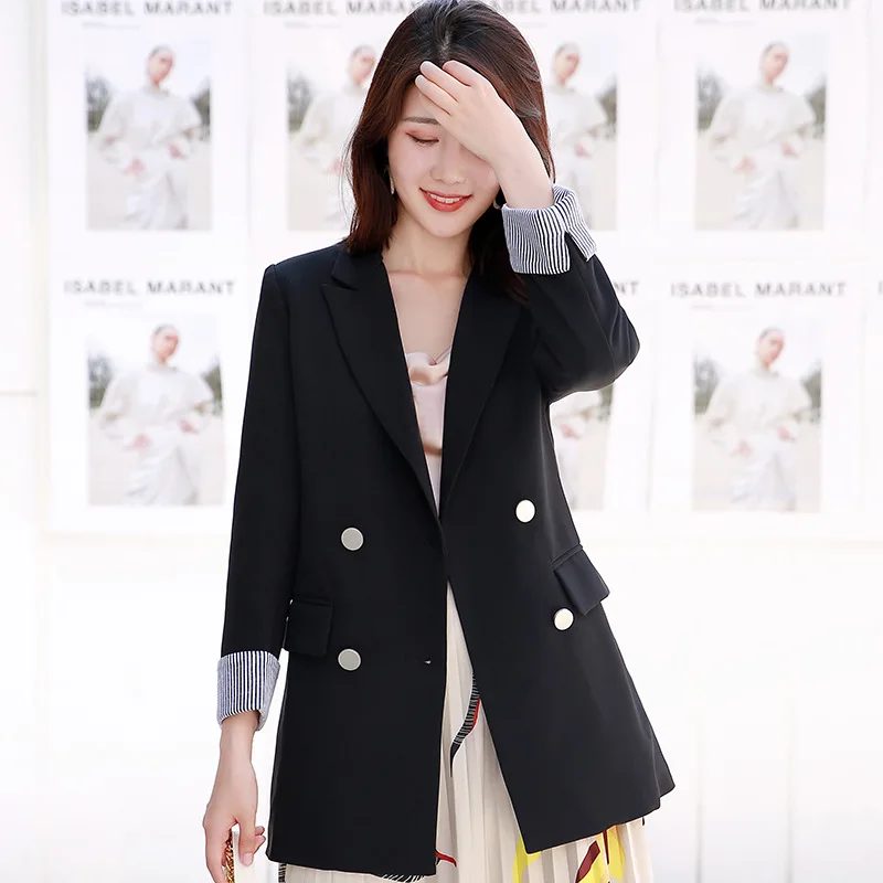 Маленькая куртка для фотосессии в Интернете, женская осенняя одежда, стиль, британский стиль, корейский стиль, черный с тонким L