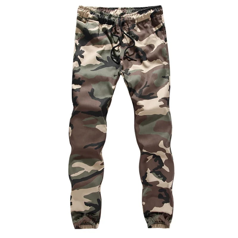 

Run the Amount of Camouflage Pants Pants Beam String Elastic Waist Plus-sized Casual Pants