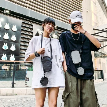 

Cool Reflective Shoulder Bag Mobile Phone Bag Men and Women Portable gua bo Messenger Mini Small Chest Bag Waterproof Sports Pur