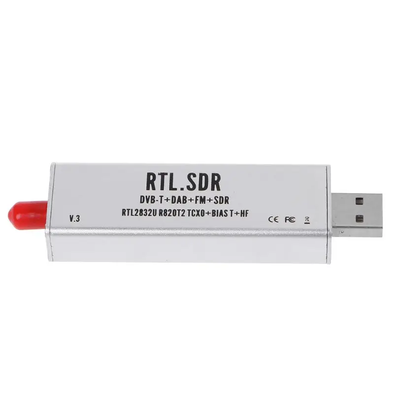 Горячая 3C-0.1Mhz-1.7Ghz Rtl-Sdr V3 Rtl2832U 1Ppm Tcxo Hf Biast Sma программное обеспечение определение радио