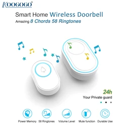 Sonnette sans fil intelligente de bienvenue pour maison, veilleuse d'intérieur, récepteur de soins pour personnes âgées, rappel, capteur de détecteur 433MHz 