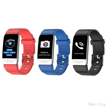 

Smart Watch Body Thermometer Oximeter Heart Rate Monitor Fitness Bracelet ECG T1 A13 20 Dropship