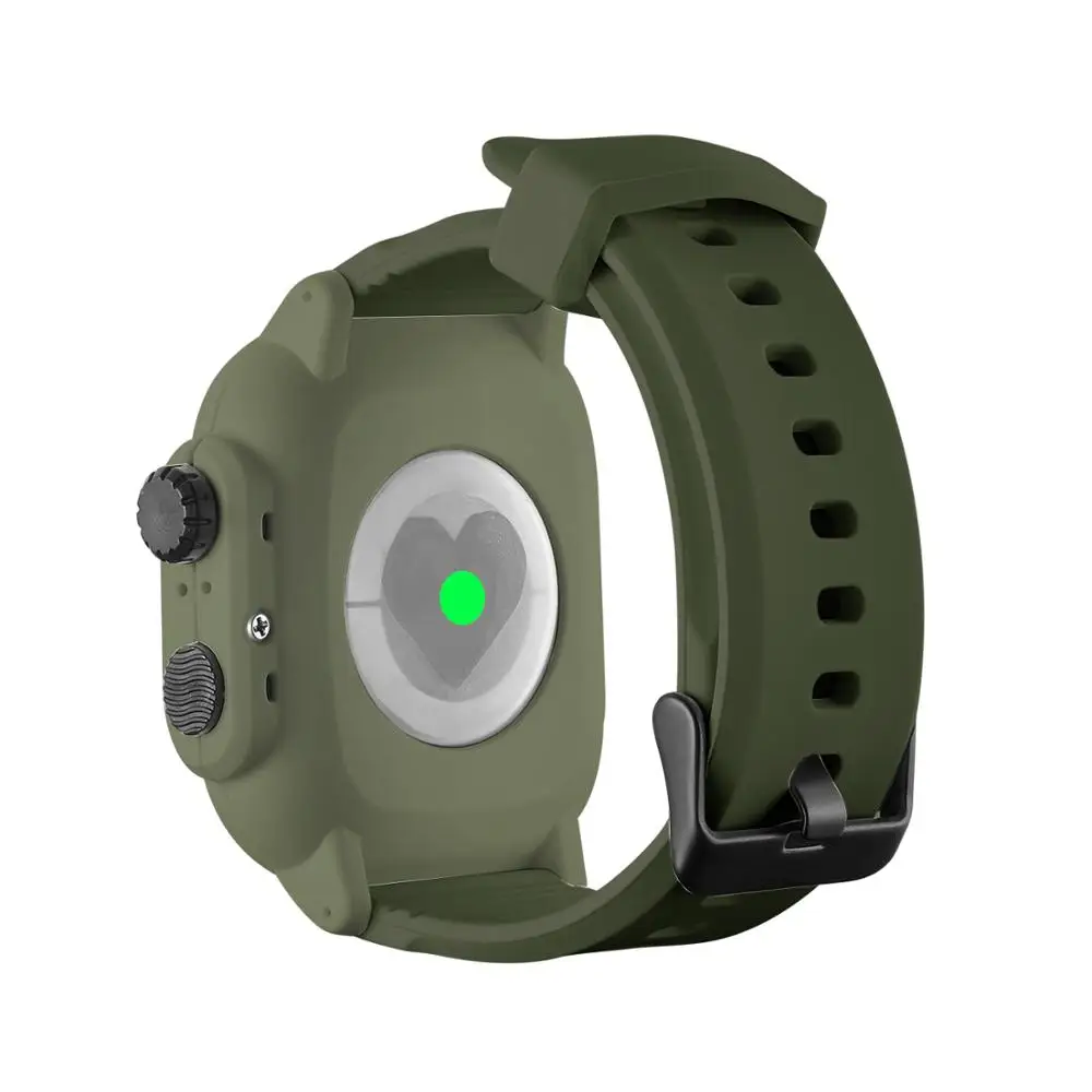 Watch Accessories Apple Watch Screen Protector Case Watch Protective Case Apple Watch Strap IP68 Waterproof Silicone Case Cover with Band Strap For Iwatch Apple Watch Series 8 7 6 5 4 3 2 45mm 42mm 44mm 44 MM Accessories