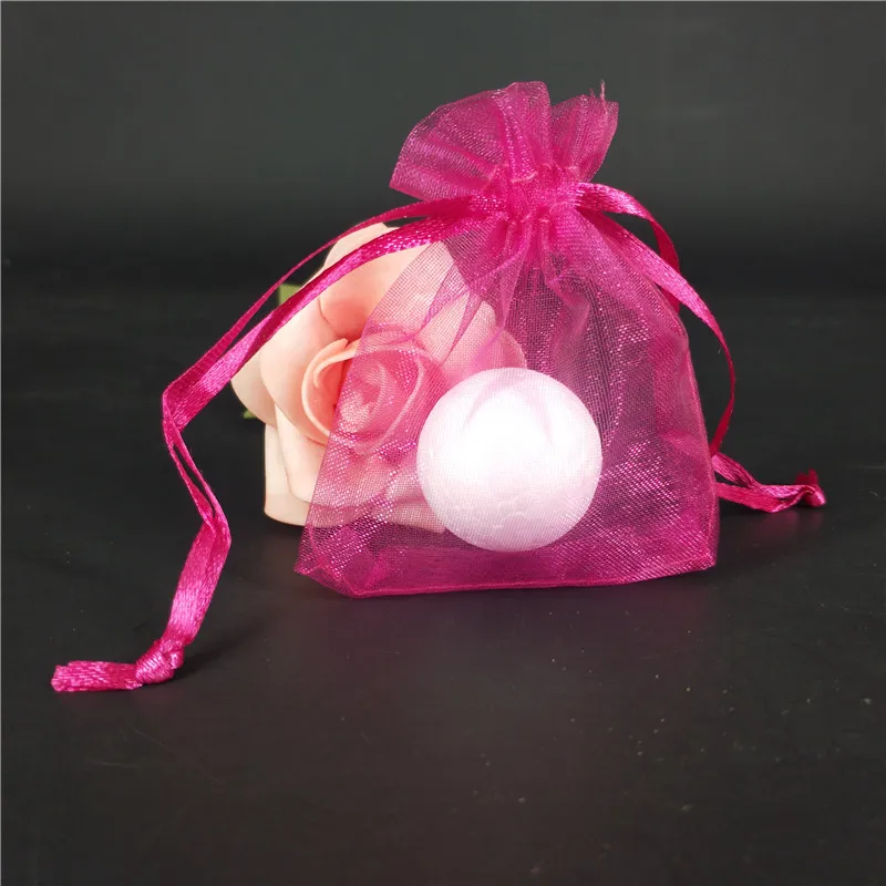rose red 50 шт., однотонные сумки из органзы, свадебные мешки, ювелирные изделия, подарочные упаковки любимым подарочным мешком, коробка для свадьбы, для дома, oragnizer 5z - Цвет: rose red
