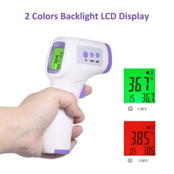 

Non-contact IR Infrared Sensor Forehead Body Thermometer Temperature Measurement 2 Colors LCD Digital Display Baby Kids Adults