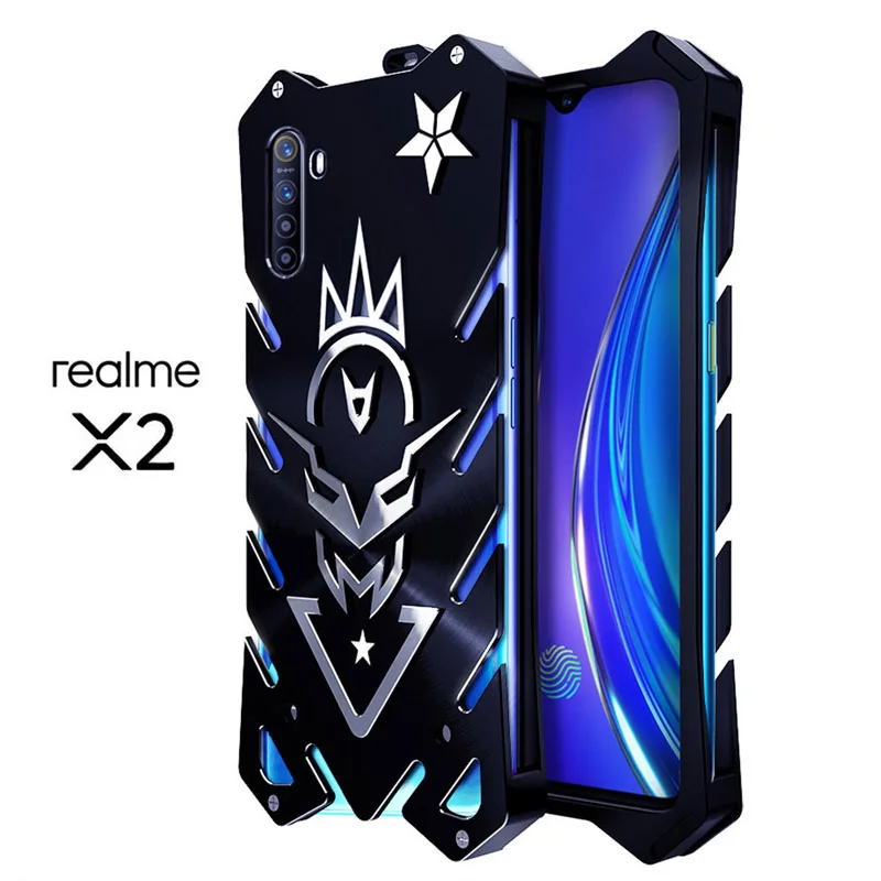 OPPO Realme X2 Case Original Zimon New Thor Series Heavy Duty Armor Metal Aluminum Case For Realme X2 Phone Case Realme Q