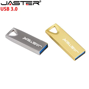 

JASTER USB 3.0 flash drive silver/gold Metal pendrive 64GB 32GB 16GB 4GB memorias flash pen drive memory (Over 10pcs Free logo)
