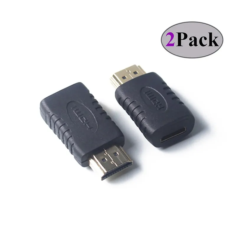 2 комплекта мини HDMI Женский адаптер для Мужской конвертер позолоченный