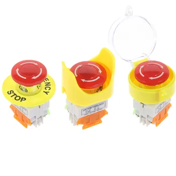 

LAY37 Y090 22mm Mushroom Latching Emergency Stop Push Button Switch