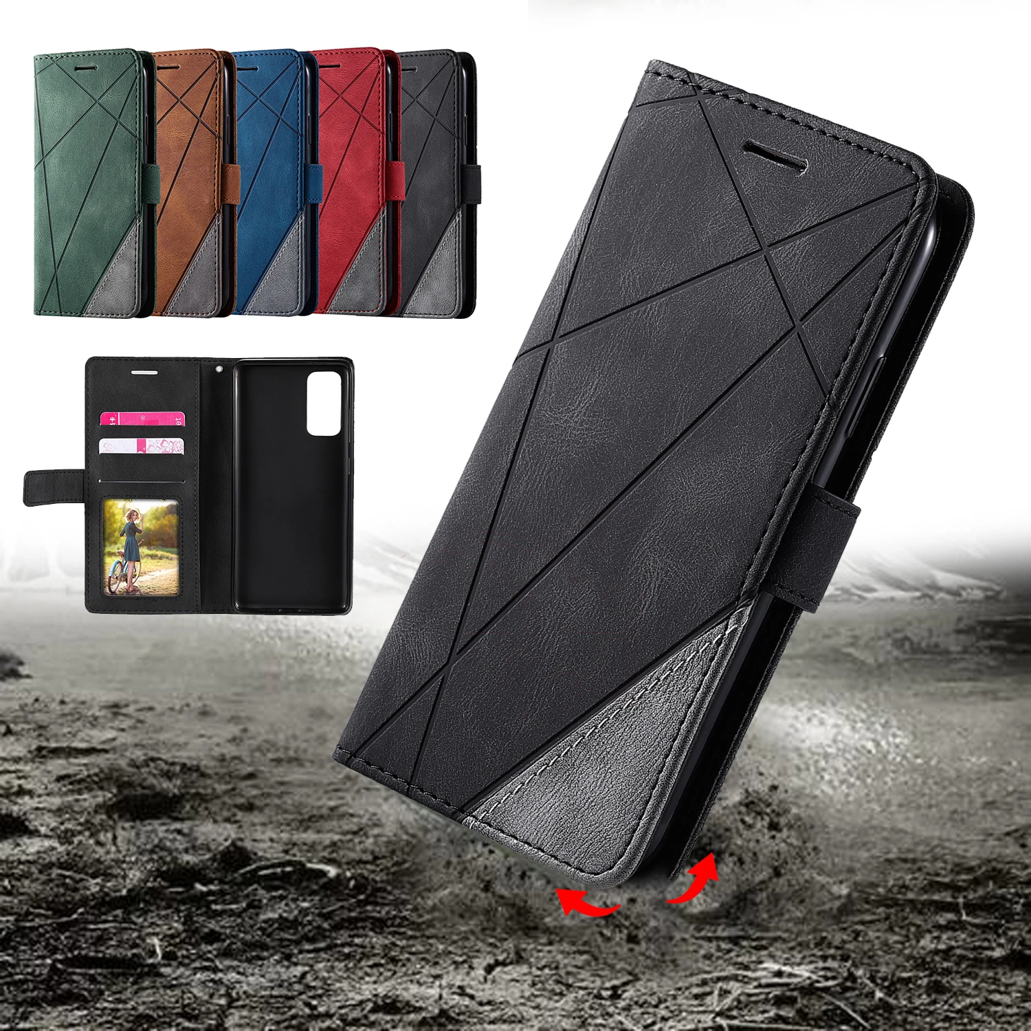 Leather Flip Case For VIVO Y3S Y11 Y11S Y12 Y12i Y12S Y15 Y17 Y20 2021