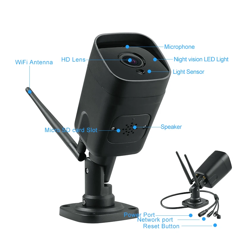 WiFi камера IP наружная камера для помещений 1080P 5MP sony сенсор Camhi приложение микрофон динамик Обнаружение движения сигнализация IP Сетевая камера
