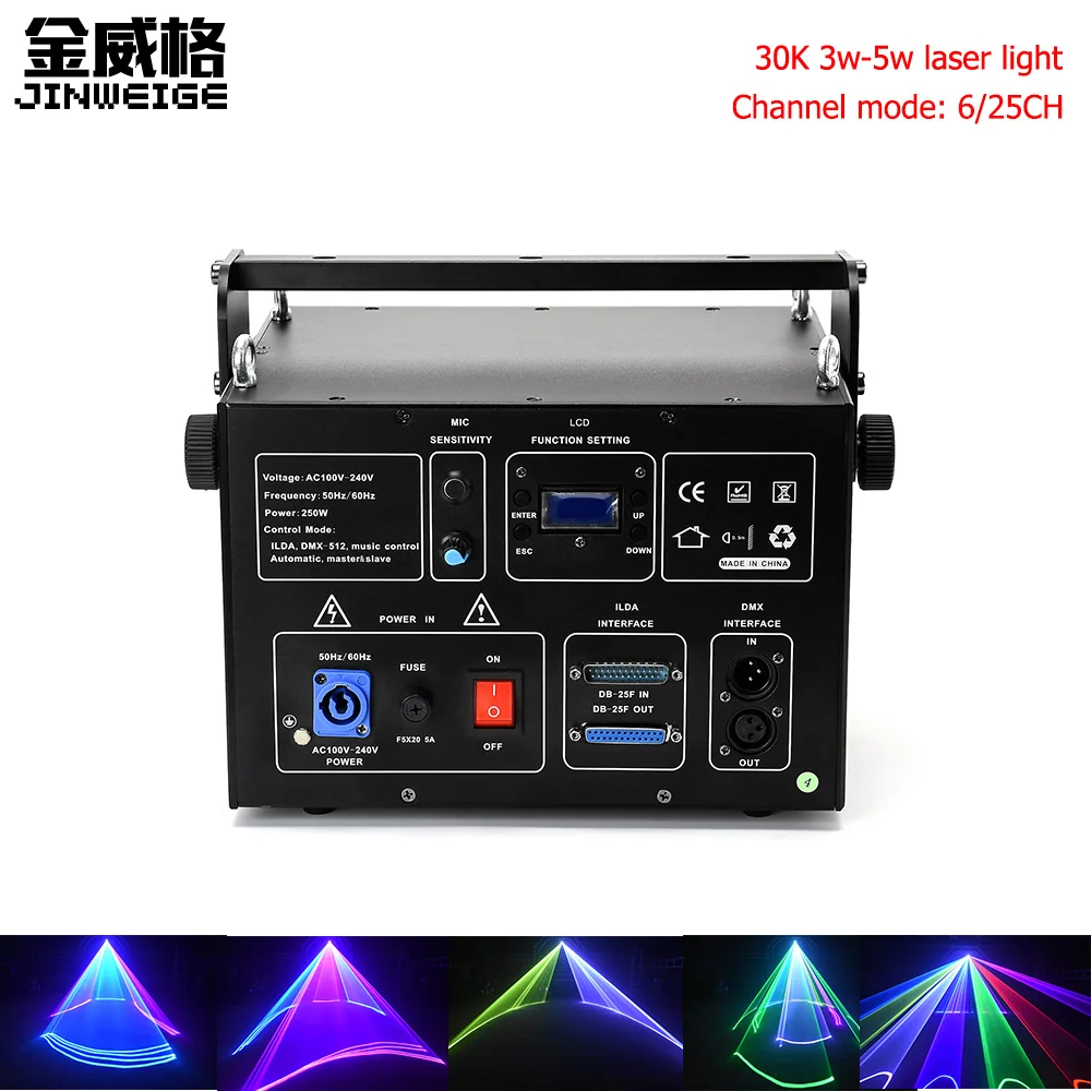 30K 3w 4w 5w лазерный свет RGB ILDA Dmx для лазерного шоу RGB красочный лазер проектор, сценические Dj Вечерние огни