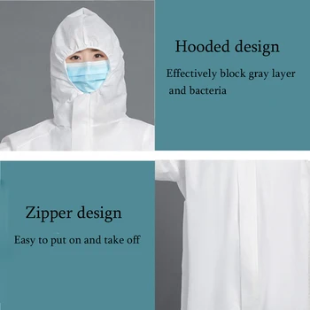 

Hooded Coverall Anti-static Dustproof Work Suit Clothing Clothes Oil-Resistant Workwear Work Protective Suits & Coveralls