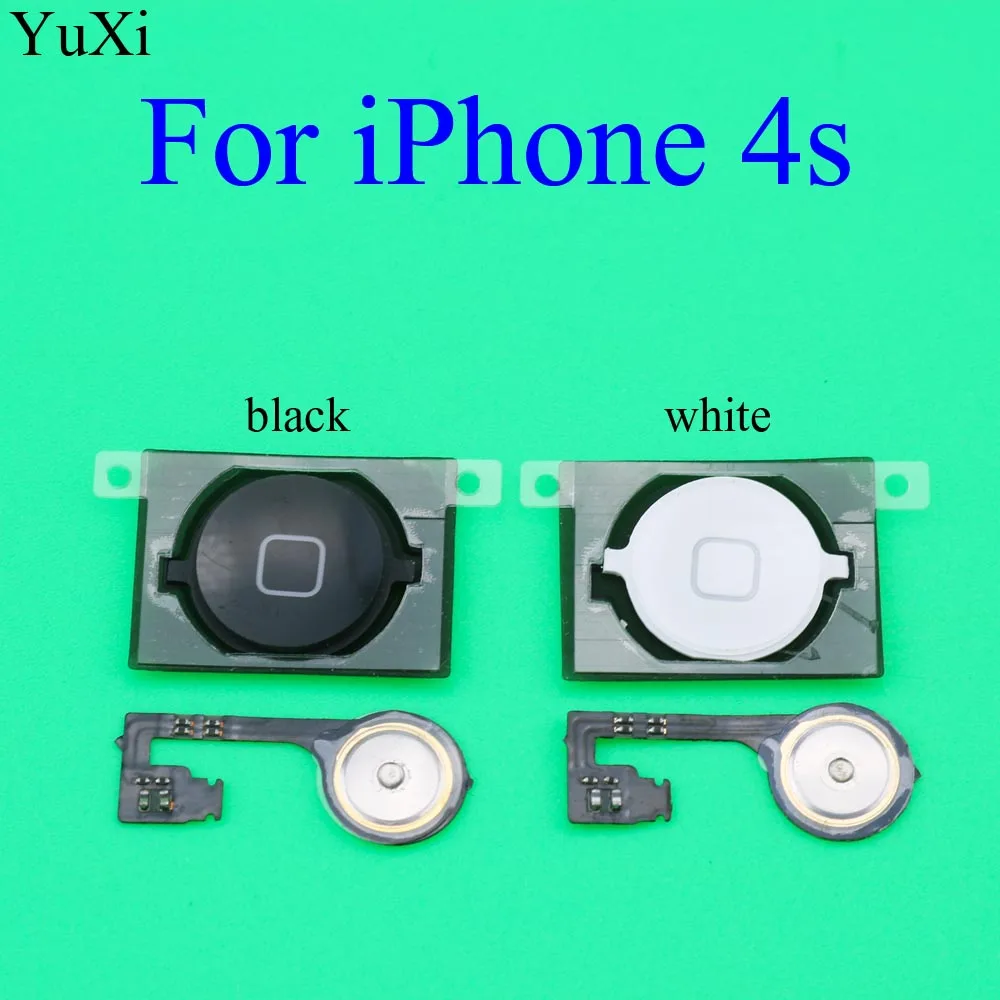 

YuXi For Apple iPhone 4S Home Button Return Key Flex Cable Ribbon For iPhone 4 4S Home Button Replacement Parts Black/White