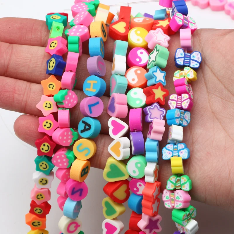Fruit Animal Spacer Polymer Clay Beads Sunflower Smiley Loose for Jewelry Making DIY Handmade Accessories 20-100pcs | Украшения и