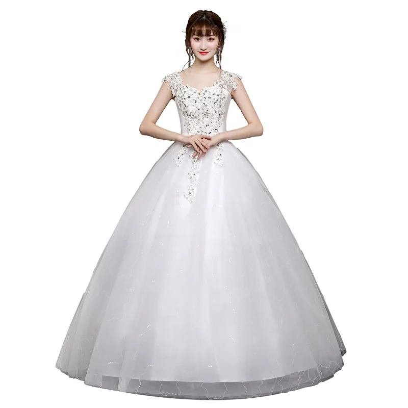 Popodion размера плюс свадебное платье невесты красные стразы свадебные платья WED90533