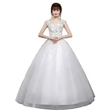 Popodion размера плюс свадебное платье невесты красные стразы свадебные платья WED90533