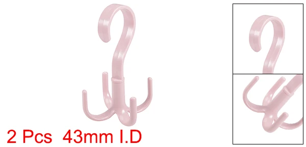 Pink 2pcs Uxcell 2/5/10 шт крючок Зажимы Пряжка 43mm вращающийся 4 Вешалки материал для изготовления сумок, галстуком-бабочкой головная повязка с ремешком, PS бежевый/зеленый/розовый - Цвет: Pink 2pcs